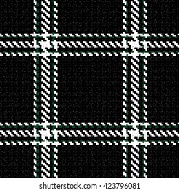 Lumberjack Seamless Black and White Vector Pattern. Trendy Hipster Style Background. Tartan and Buffalo Check Plaid Pattern. Vector illustration.