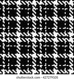 Lumberjack Seamless Black and White Vector Pattern. Trendy Hipster Style Background. Tartan and Buffalo Check Plaid Pattern. Vector illustration.