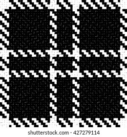 Lumberjack Seamless Black and White Vector Pattern. Trendy Hipster Style Background. Tartan and Buffalo Check Plaid Pattern. Vector illustration.