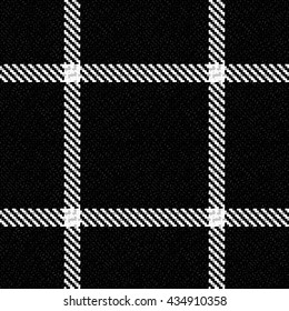 Lumberjack Seamless Black and White Vector Pattern. Trendy Hipster Style Background. Tartan and Buffalo Check Plaid Pattern. Vector illustration.