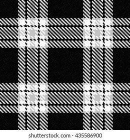 Lumberjack Seamless Black and White Vector Pattern. Trendy Hipster Style Background. Tartan and Buffalo Check Plaid Pattern. Vector illustration.