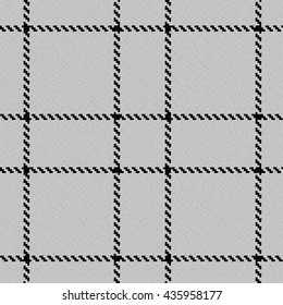 Lumberjack Seamless Black and White Vector Pattern. Trendy Hipster Style Background. Tartan and Buffalo Check Plaid Pattern. Vector illustration.