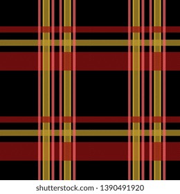 lumberjack seamless pattern vintage red and yellow stripes on black background