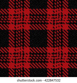 Lumberjack Seamless Vector Pattern. Trendy Hipster Style Background. Tartan and Buffalo Check Plaid Pattern. Vector illustration.