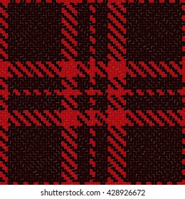 Lumberjack Seamless Vector Pattern. Trendy Hipster Style Background. Tartan and Buffalo Check Plaid Pattern. Vector illustration.