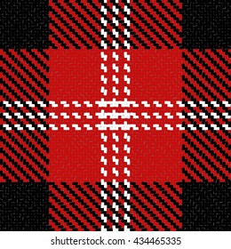 Lumberjack Seamless Vector Pattern. Trendy Hipster Style Background. Tartan and Buffalo Check Plaid Pattern. Vector illustration.