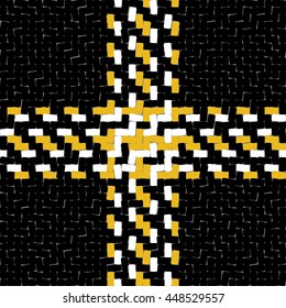 Lumberjack Seamless Vector Pattern. Trendy Hipster Style Background. Tartan and Buffalo Check Plaid Pattern. Vector illustration.