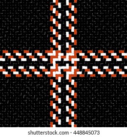 Lumberjack Seamless Vector Pattern. Trendy Hipster Style Background. Tartan and Buffalo Check Plaid Pattern. Vector illustration.