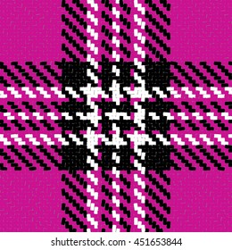 Lumberjack Seamless Vector Pattern. Trendy Hipster Style Background. Tartan and Buffalo Check Plaid Pattern. Vector illustration.