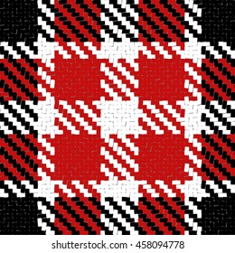 Lumberjack Seamless Vector Pattern. Trendy Hipster Style Background. Tartan and Buffalo Check Plaid Pattern. Vector illustration.