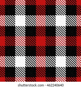 Lumberjack Seamless Vector Pattern. Trendy Hipster Style Background. Tartan And Buffalo Check Plaid Pattern. Vector Illustration.