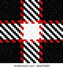 Lumberjack Seamless Vector Pattern. Trendy Hipster Style Background. Tartan and Buffalo Check Plaid Pattern. Vector illustration.