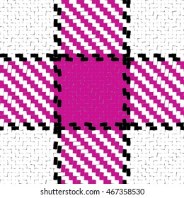 Lumberjack Seamless Vector Pattern. Trendy Hipster Style Background. Tartan and Buffalo Check Plaid Pattern. Vector illustration.