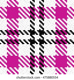Lumberjack Seamless Vector Pattern. Trendy Hipster Style Background. Tartan and Buffalo Check Plaid Pattern. Vector illustration.