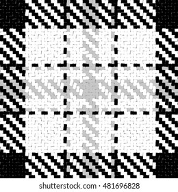 Lumberjack Seamless Vector Pattern. Trendy Hipster Style Background. Tartan and Buffalo Check Plaid Pattern. Vector illustration.