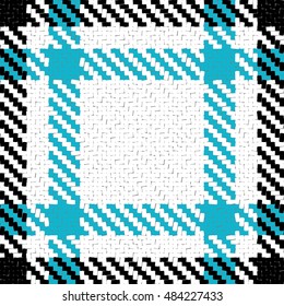 Lumberjack Seamless Vector Pattern. Trendy Hipster Style Background. Tartan and Buffalo Check Plaid Pattern. Vector illustration.
