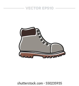 lumberjack shoe icon. vector illustration