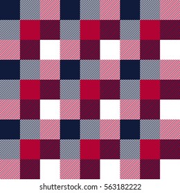 Lumberjack square PINK blue stripes texture vector