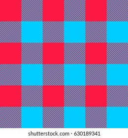 Lumberjack square pink blue stripes gingham texture vector