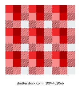 Lumberjack square shades of red texture vector