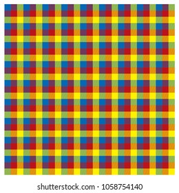 Lumberjack square strips blue yellow red texture vector