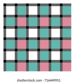 Lumberjack square white lime light cherry texture vector