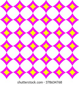  Lumberjack square yellow red diamond star vector