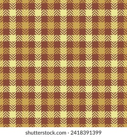 Lumberjack textile check plaid, stripped pattern seamless background. Pretty tartan vector fabric texture in red and amber color.