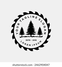 lumberjack vector logo. white background