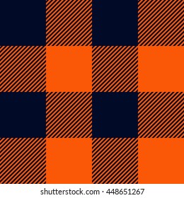 Lumberjack woodcutter black orange pattern