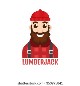 Lumberjack or Woodcutter logo.