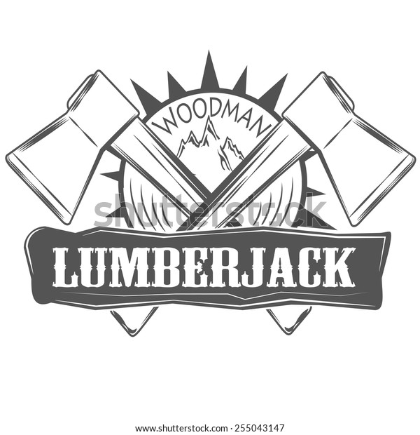Lumberjack Woodman Logo Pictures Stock Vector (Royalty Free) 255043147
