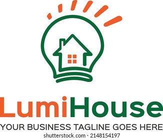 lumi house business logo template