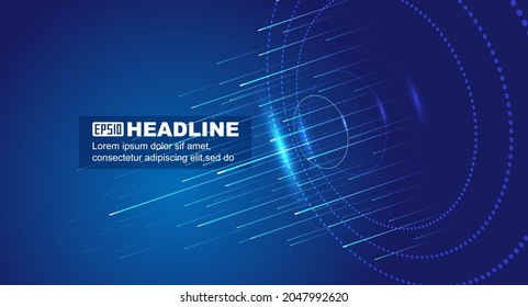 Luminescent dot coil with ray Internet technology vector background