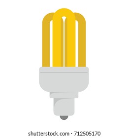 Luminescent light bulb flat icons set vector illustration for design and web isolated on white background. Luminescent light bulb vector object for labels, logos and advertising