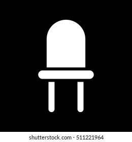 The luminodiode icon. Lamp and bulb, lightbulb, CFL, led lamp symbol.UI. Web. Logo. Sign. Flat design. App. Stock vector