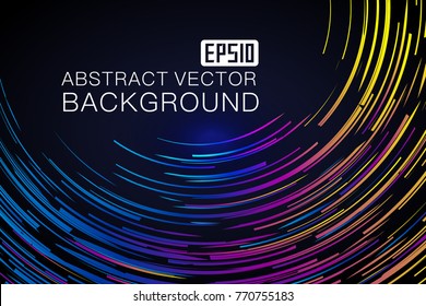 A luminous abstract background of color arc, vector design elements 