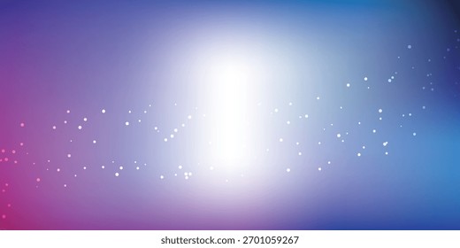 A luminous abstract background featuring a vibrant gradient of purple and blue, speckled with tiny glowing white particles, evoking a cosmic nebula.