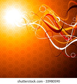 Luminous abstract background. Vector illustration.