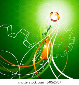 Luminous abstract background. Vector illustration.