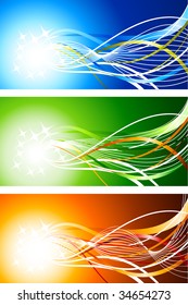 Luminous abstract backgrounds. Vector illustration.