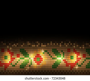 luminous background  with  embroidery designs