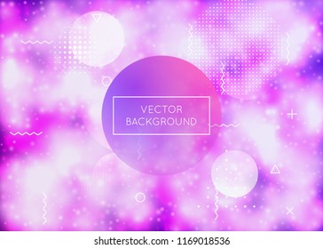 Luminous background with liquid neon shapes. Purple fluid. Fluorescent cover with gradient. Graphic template for placard, presentation, banner, brochure. Refulgent luminous background.