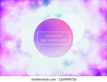 Luminous background with liquid neon shapes. Purple fluid. Fluorescent cover with bauhaus gradient. Graphic template for book, annual, mobile interface, web app. Hipster luminous background.