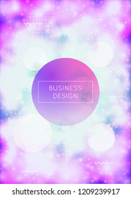 Luminous background with liquid neon shapes. Purple fluid. Fluorescent cover with bauhaus gradient. Graphic template for book, annual, mobile interface, web app. Sunburst luminous background.