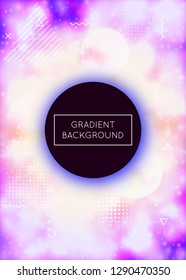 Luminous background with liquid neon shapes. Purple fluid. Fluorescent cover with bauhaus gradient. Graphic template for flyer, ui, magazine, poster, banner and app. Bright luminous background.