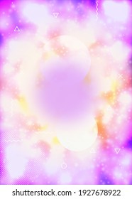 Luminous background with liquid neon shapes. Purple fluid. Fluorescent cover with bauhaus gradient. Graphic template for flyer, ui, magazine, poster, banner and app. Vibrant luminous background.