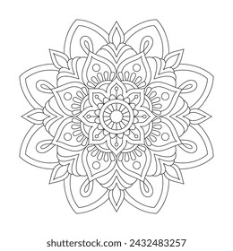 Luminous Beautifull Mandala Coloring Book Page for kdp Book Interior. Peaceful Petals, Ability to Relax, Brain Experiences, Harmonious Haven, Peaceful Portraits, Blossoming Beauty mandala design.