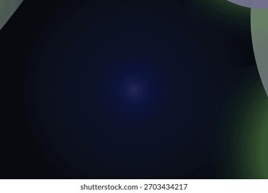 Una luminosa esfera azul degradada con curvas negras abstractas que crean una sensación de profundidad y misterio.