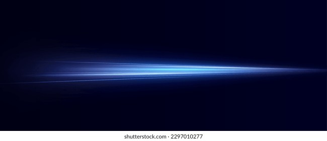  Luminous blue lines png of speed. Light glowing effect png. Abstract motion lines. Light trail wave, fire path trace line, car lights, optic fiber and incandescence curve twirl